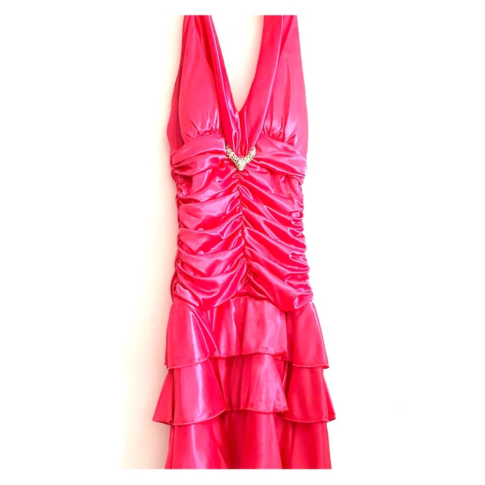 Silk hot pink prom dress Size S